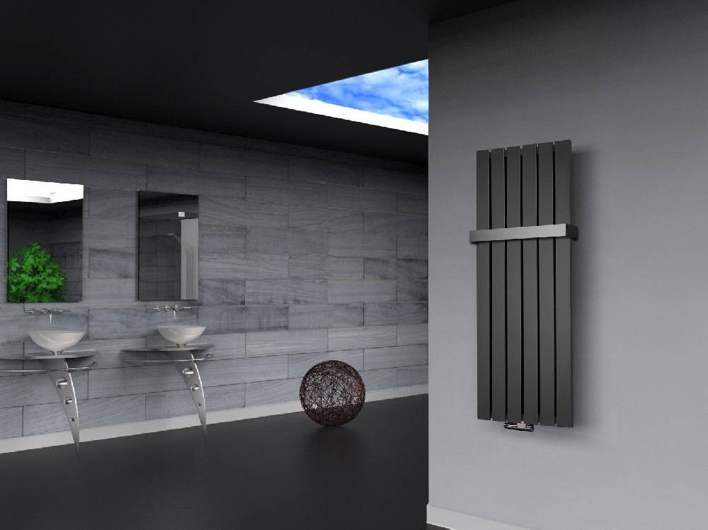 Szagato BADHEIZKÖRPER Design Peking 2 120x47cm 799 Watt anthrazit - moonstone (+1 Halter 50mm) SZAGATO Handtuchheizkörper mit Mittelanschluss Handtuchwärmer Saisonale Angebote