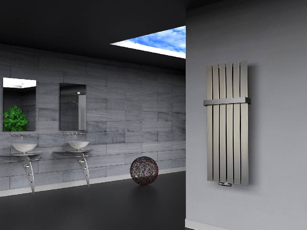 Szagato BADHEIZKÖRPER Design Peking 2 120x47cm 799 Watt Edelstahloptik + (+1 Halter 50mm) SZAGATO Handtuchheizkörper mit Mittelanschluss Handtuchwärmer Tägliche Deals