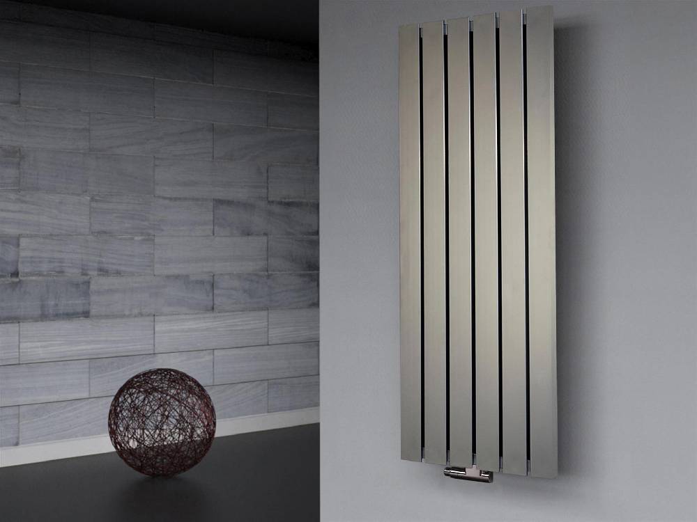 Szagato BADHEIZKÖRPER Design Peking 2 120x47cm 799 Watt Edelstahloptik SZAGATO Heizkörper Handtuchheizkörper Mittelanschluss Handtuchwärmer Mittelanschluss