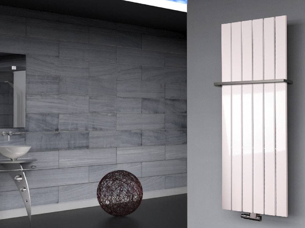 Szagato BADHEIZKÖRPER Design Peking 2 120x47cm 799 Watt weiß (+1 Halter 15mm) SZAGATO Paneelheizkörper Handtuchheizkörper mit Mittelanschluss Handtuchwärmer