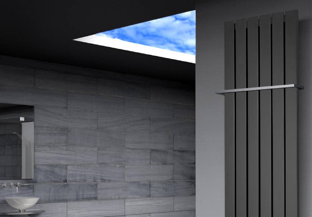 Szagato BADHEIZKÖRPER Design Peking 3 180x47cm anthrazit - moonstone (+1 Halter 15mm) SZAGATO Handtuchheizkörper mit Mittelanschluss Handtuchwärmer Letzte 2 Tage