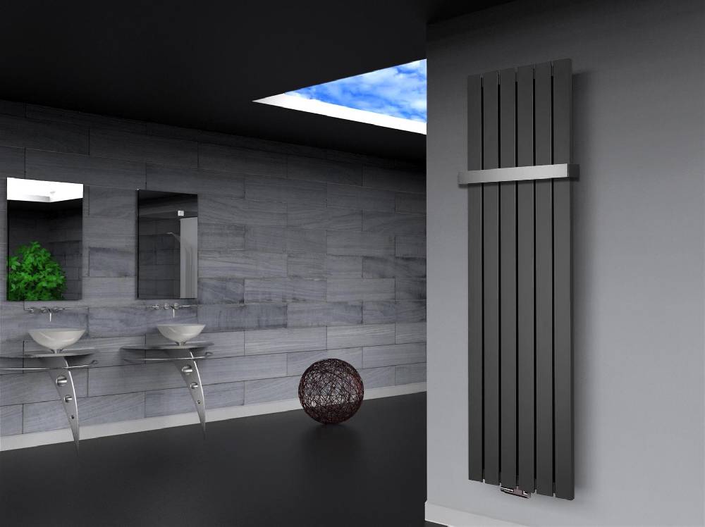 Szagato BADHEIZKÖRPER Design Peking 3 180x47cm anthrazit - moonstone (+1 Halter 50mm) SZAGATO Handtuchheizkörper mit Mittelanschluss Handtuchwärmer Letzter Tag