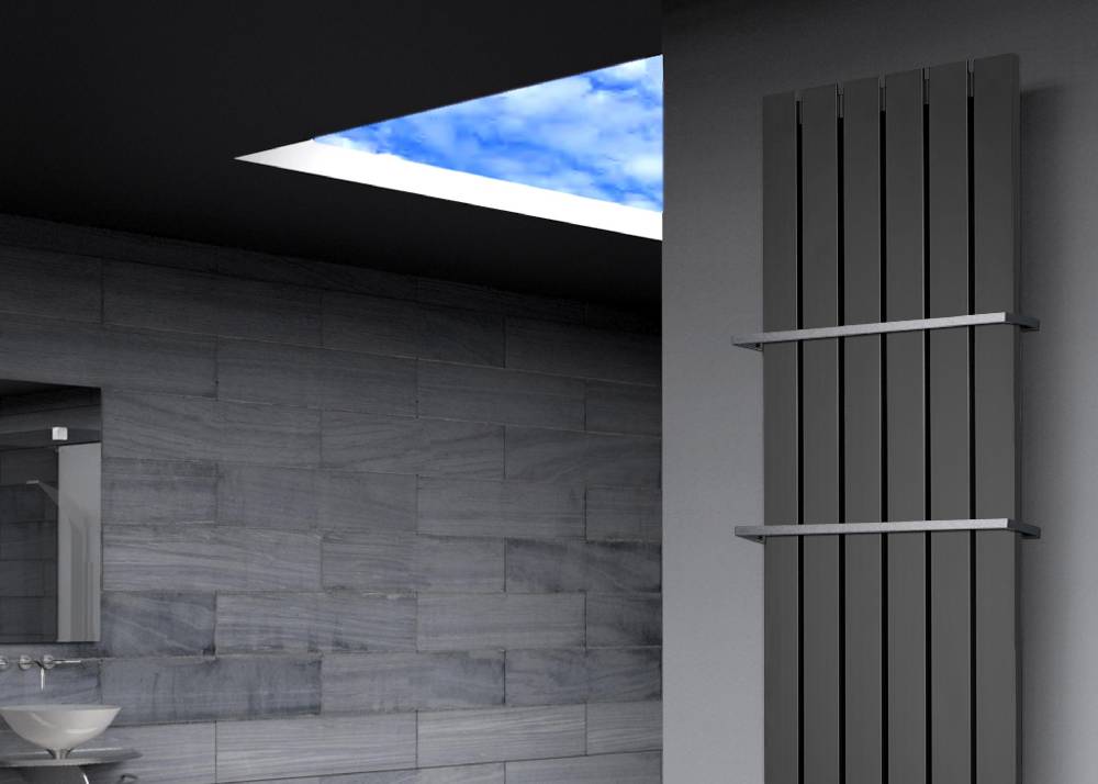 Szagato BADHEIZKÖRPER Design Peking 3 180x47cm anthrazit - moonstone (+2 Halter 15mm) SZAGATO Handtuchheizkörper mit Mittelanschluss Handtuchwärmer Zeitbegrenzte Promotion