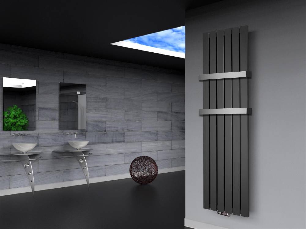 Szagato BADHEIZKÖRPER Design Peking 3 180x47cm anthrazit - moonstone (+2 Halter 50mm) SZAGATO Handtuchheizkörper mit Mittelanschluss Handtuchwärmer Bis zu 50% Rabatt