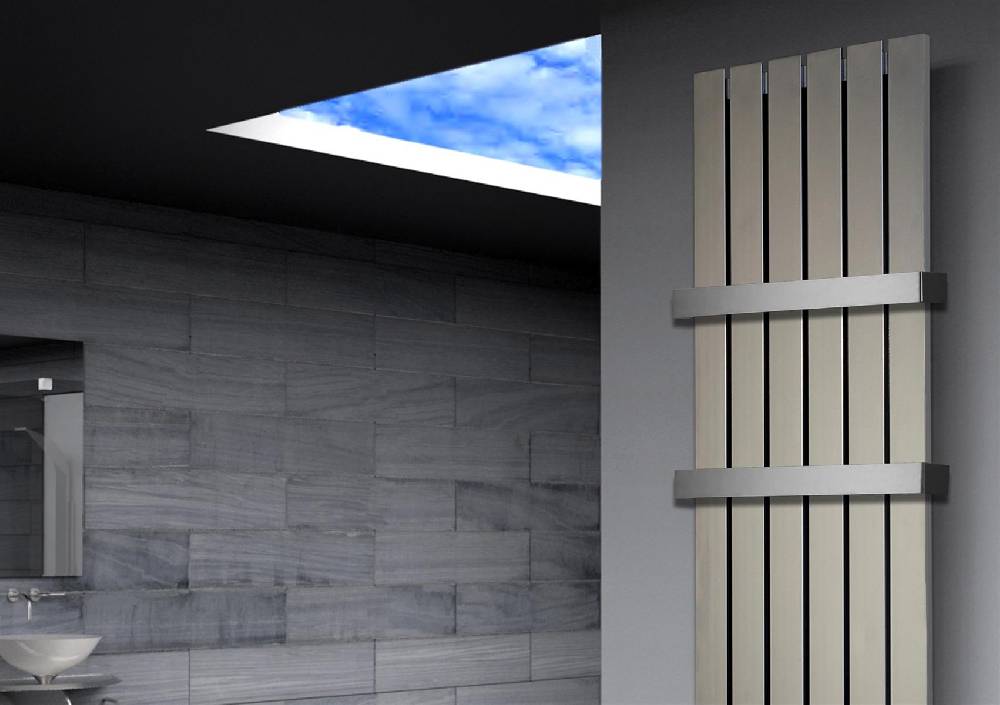 Szagato BADHEIZKÖRPER Design Peking 3 180x47cm Edelstahloptik (+2 Halter 50mm) SZAGATO Designheizkörper Handtuchheizkörper mit Mittelanschluss Handtuchwärmer Sonderangebot der Fabrik