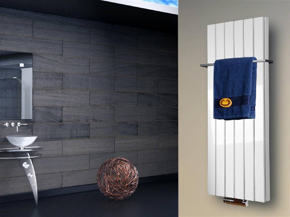 Szagato BADHEIZKÖRPER Design Peking 5 120x47cm 1458 Watt weiß (+1 Halter 15mm) SZAGATO Designheizkörper Handtuchheizkörper mit Mittelanschluss Handtuchwärmer