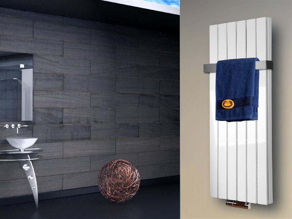 Szagato BADHEIZKÖRPER Design Peking 5 120x47cm 1458 Watt weiß (+1 Halter 50mm) SZAGATO Designheizkörper Handtuchheizkörper mit Mittelanschluss Handtuchwärmer