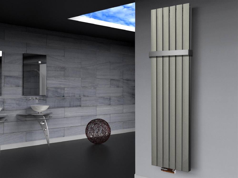 Szagato BADHEIZKÖRPER Design Peking 6 180x47cm 1964 Watt anthrazit - moonstone (+1 Halter 50mm) SZAGATO Handtuchheizkörper mit Mittelanschluss Handtuchwärmer