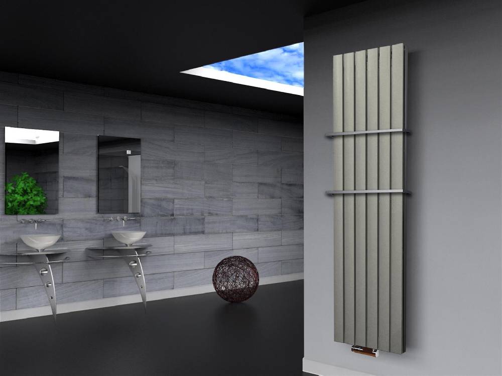 Szagato BADHEIZKÖRPER Design Peking 6 180x47cm 1964 Watt anthrazit - moonstone (+2 Halter 15mm) SZAGATO Handtuchheizkörper mit Mittelanschluss Handtuchwärmer Speichern exportieren