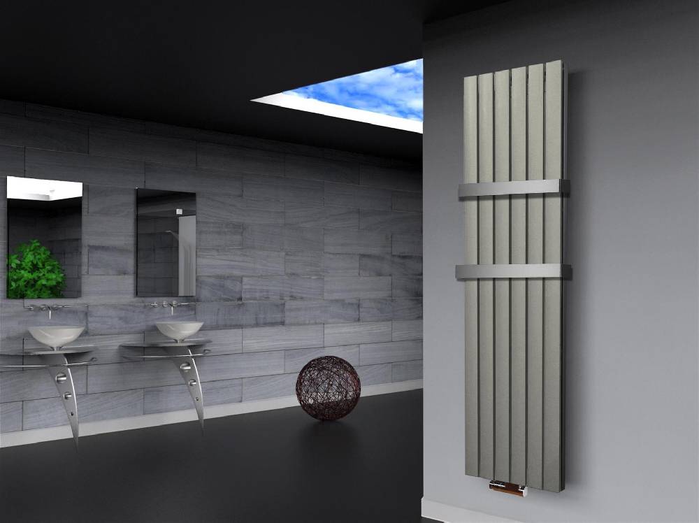 Szagato BADHEIZKÖRPER Design Peking 6 180x47cm 1964 Watt anthrazit - moonstone (+2 Halter 50mm) SZAGATO Handtuchheizkörper mit Mittelanschluss Handtuchwärmer Black Friday Preise