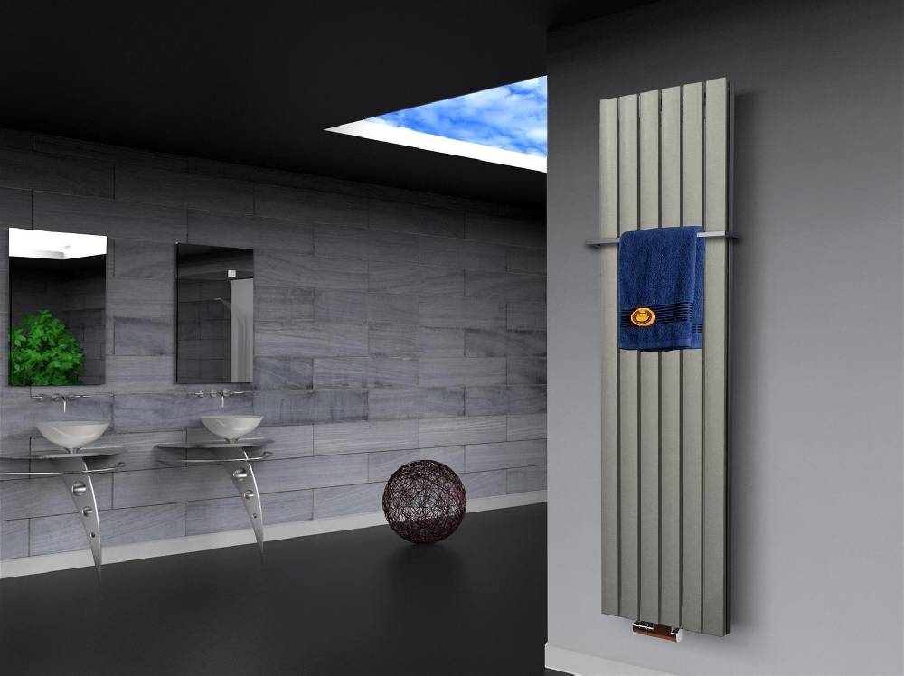 Szagato BADHEIZKÖRPER Design Peking 6 180x47cm 1964 Watt Edelstahloptik (+1 Halter 15mm) SZAGATO Handtuchheizkörper mit Mittelanschluss Handtuchwärmer Im Verkauf