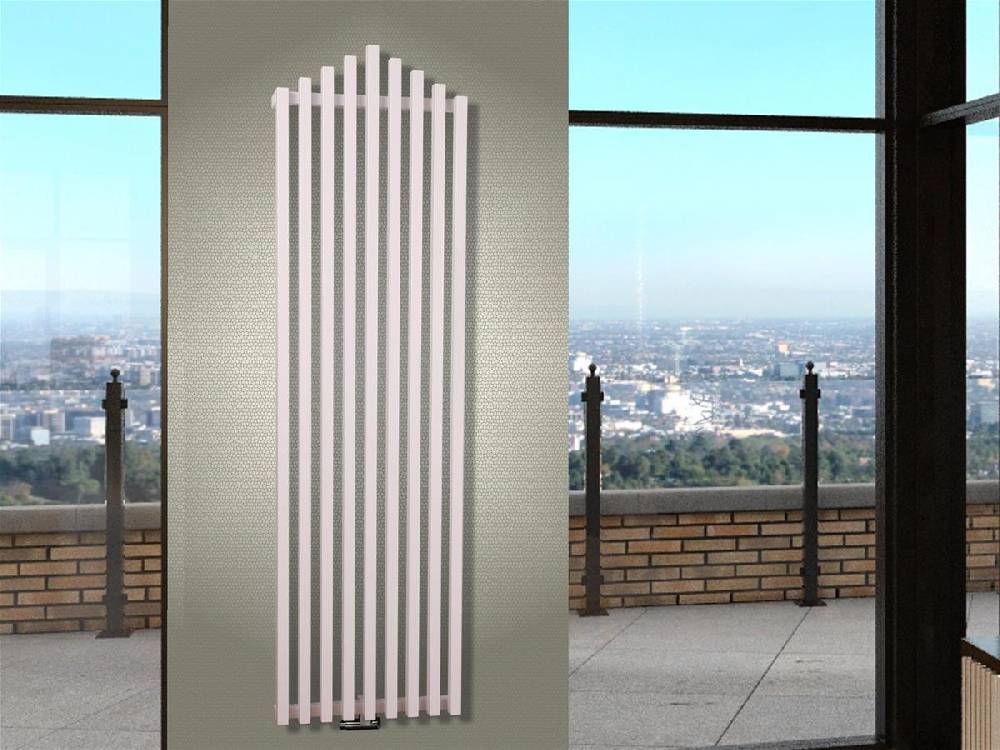 Szagato BADHEIZKÖRPER Design Pipe 180x51cm 1118 Watt weiß SZAGATO Designheizkörper Handtuchheizkörper mit Mittelanschluss Handtuchwärmer