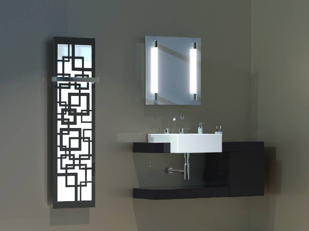 Szagato BADHEIZKÖRPER Design Quadrat 3 180x47cm 1118 Watt anthrazit - moonstone (+1 Halter 50mm) SZAGATO Designheizkörper mit Mittelanschluss Handtuchwärmer Sonderangebot