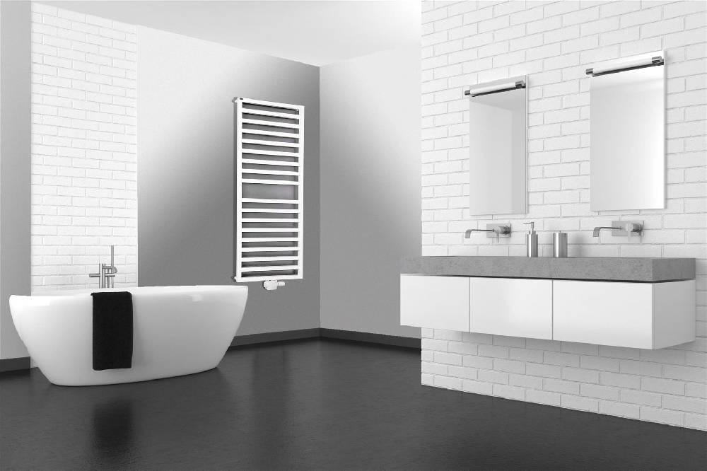 Szagato BADHEIZKÖRPER Design Square 2 147x60cm 810 Watt weiß SZAGATO Designheizkörper Handtuchheizkörper mit Mittelanschluss Handtuchwärmer Osterangebot