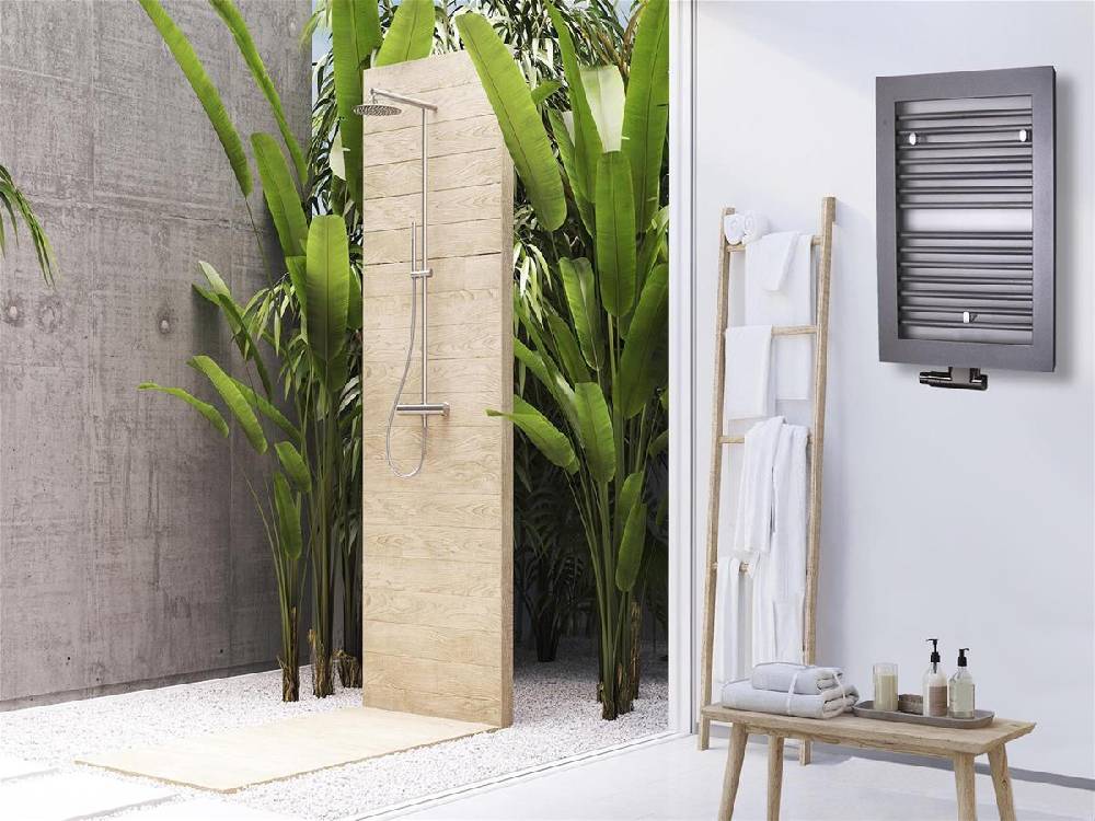 Szagato BADHEIZKÖRPER Design Window 1 77x60cm 590 Watt anthrazit moonstone SZAGATO Designheizkörper Handtuchheizkörper mit Mittelanschluss Handtuchwärmer Valentinstagsangebot