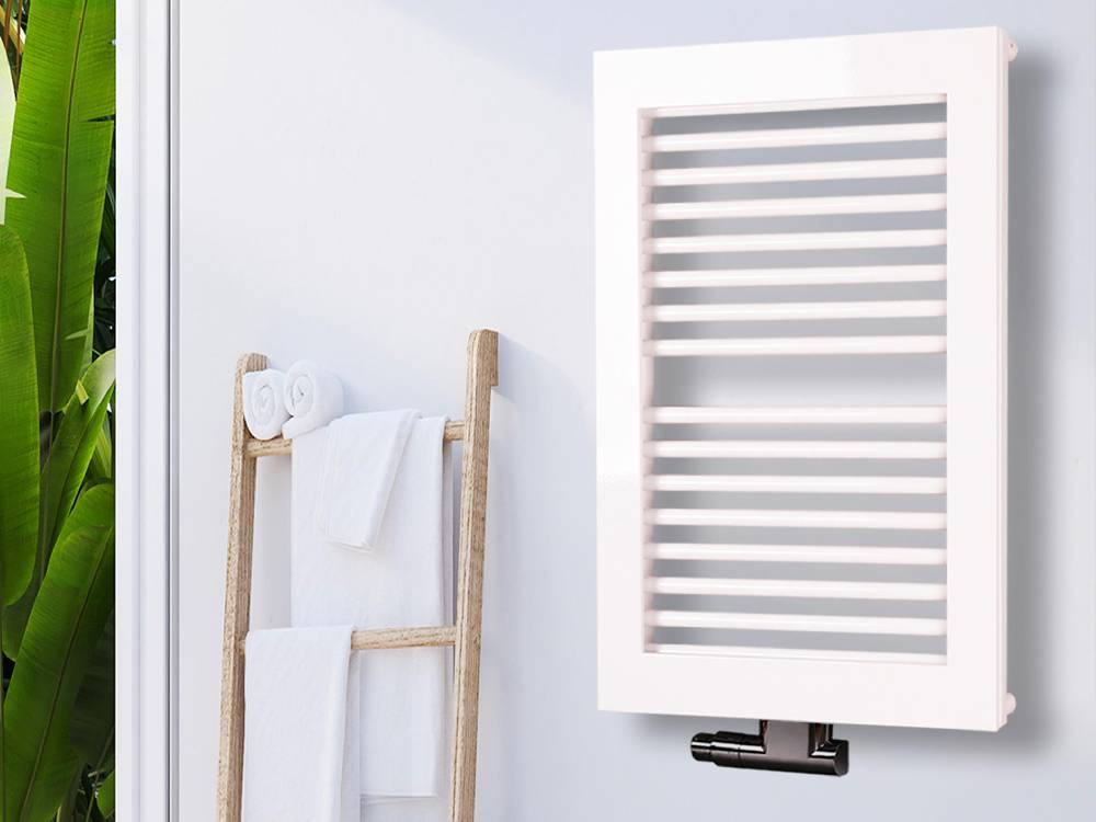 Szagato BADHEIZKÖRPER Design Window 1 77x60cm 590 Watt weiß SZAGATO Designheizkörper Handtuchheizkörper mit Mittelanschluss Handtuchwärmer