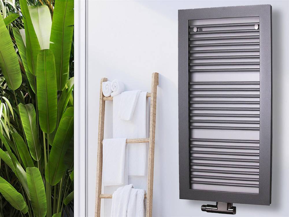 Szagato BADHEIZKÖRPER Design Window 2 121x60cm 870 Watt anthrazit moonstone SZAGATO Designheizkörper Handtuchheizkörper mit Mittelanschluss Handtuchwärmer Lagerräumung