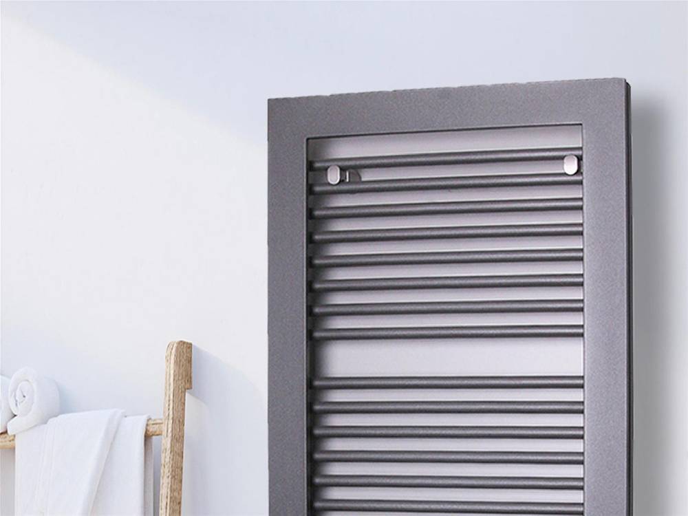 Szagato BADHEIZKÖRPER Design Window 2 121x60cm 870 Watt anthrazit moonstone SZAGATO Designheizkörper Handtuchheizkörper mit Mittelanschluss Handtuchwärmer Lagerräumung