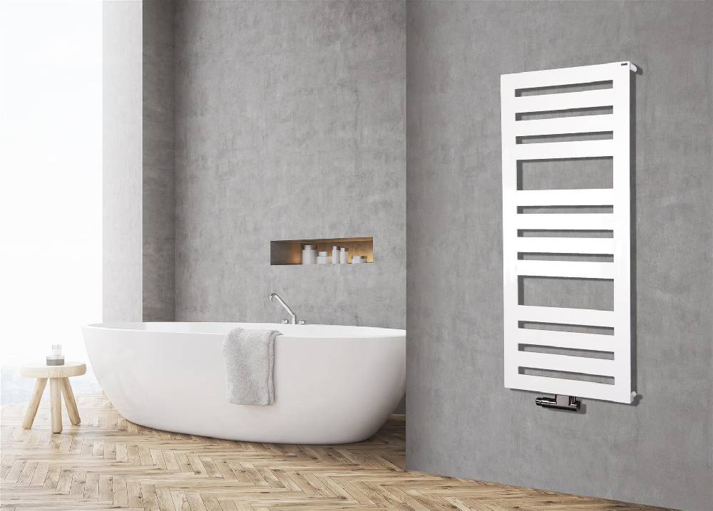 Szagato BADHEIZKÖRPER Design Zebra 2 144x60cm 911 Watt weiß SZAGATO Designheizkörper Handtuchheizkörper mit Mittelanschluss Handtuchwärmer