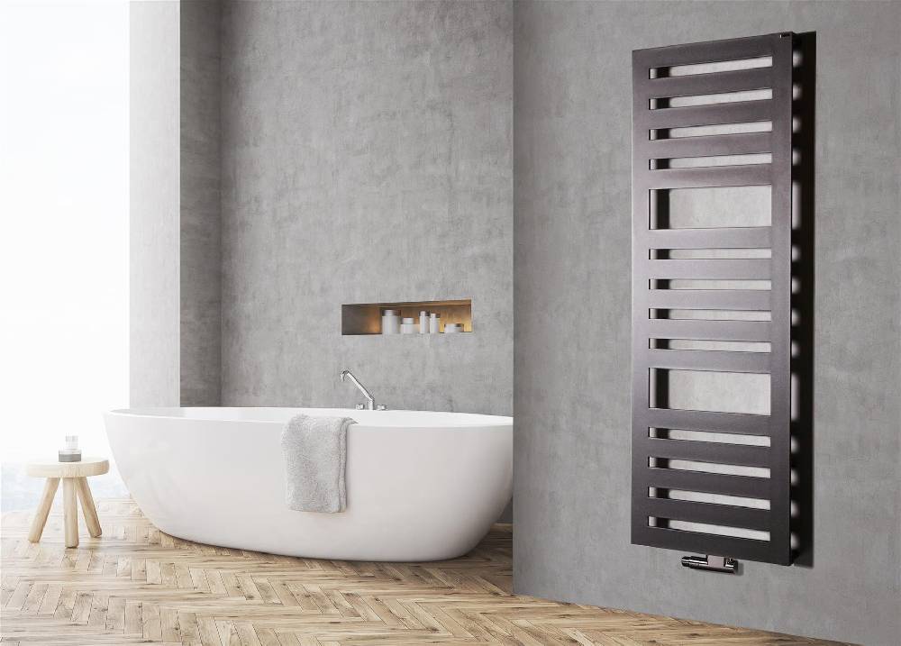 Szagato BADHEIZKÖRPER Design Zebra 3 175x60cm 1302 Watt anthrazit moonstone SZAGATO Designheizkörper Handtuchheizkörper mit Mittelanschluss Handtuchwärmer