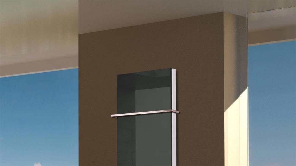 Szagato BADHEIZKÖRPER Glas Montevideo 5 Glasfront 120x47cm 1458Watt anthrazit - moonstone +1 Halter 15mm SZAGATO Designheizkörper mit Mittelanschluss Saisonale Angebote