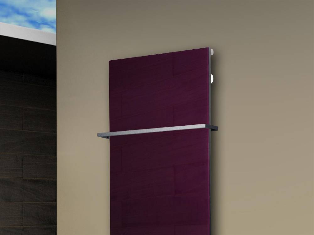 Szagato Badheizkörper mit Glas Design Montevideo 2 (Glasfront) 120x47cm 799 Watt violett (+1 Halter 15mm) SZAGATO Designheizkörper mit Mittelanschluss Bis zu 60% Rabatt