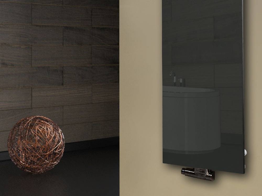 Szagato Badheizkörper mit Glas Design Montevideo 2 Glasfront 120x47cm 799 Watt anthrazit moonstone SZAGATO Handtuchwärmer Wohnraum-Heizkörper Mittelanschluss Bis zu 55% Rabatt