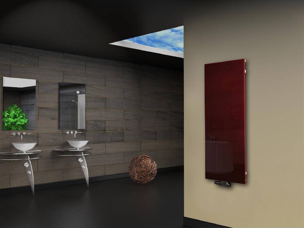 Szagato Badheizkörper mit Glas Design Montevideo 2 Glasfront 120x47cm 799 Watt rot SZAGATO Heizkörper Handtuchheizkörper mit Mittelanschluss Handtuchwärmer Discount Store für neue Produkte