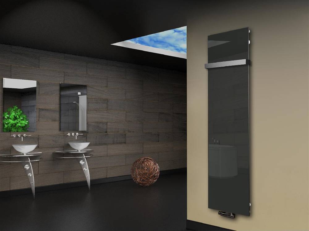 Szagato Badheizkörper mit Glas Design Montevideo 3 Glasfront 180x47cm 1118 Watt anthrazit - moon +1 Halter 50mm SZAGATO Designheizkörper mit Mittelanschluss 50% Rabatt für begrenzte Zeit