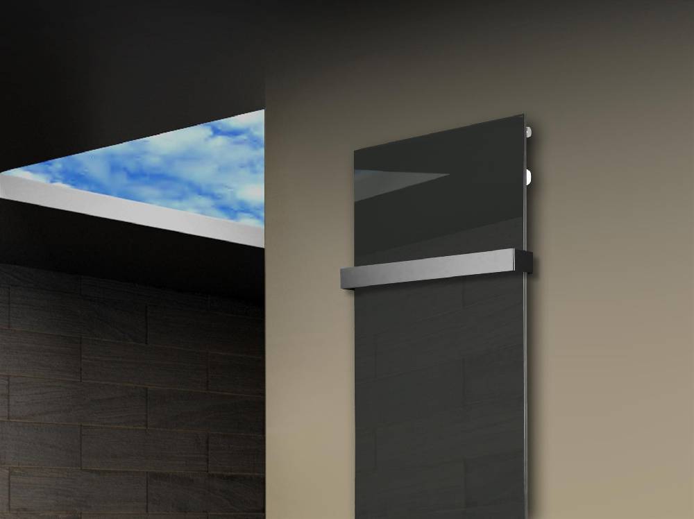 Szagato Badheizkörper mit Glas Design Montevideo 3 Glasfront 180x47cm 1118 Watt anthrazit - moon +1 Halter 50mm SZAGATO Designheizkörper mit Mittelanschluss 50% Rabatt für begrenzte Zeit