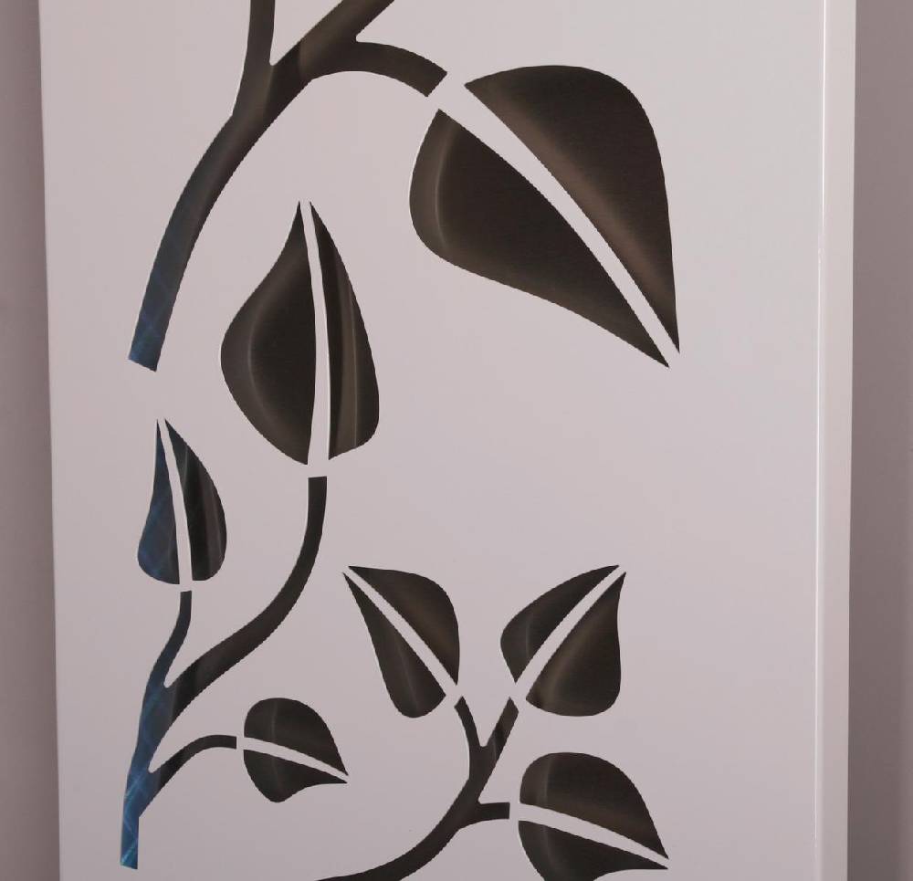 Szagato Badheizkörper mit LED Design Leaves 2 120x47cm 799 Watt weiß SZAGATO Designheizkörper Handtuchheizkörper mit Mittelanschluss Handtuchwärmer Kauf eins, bekomm eins gratis