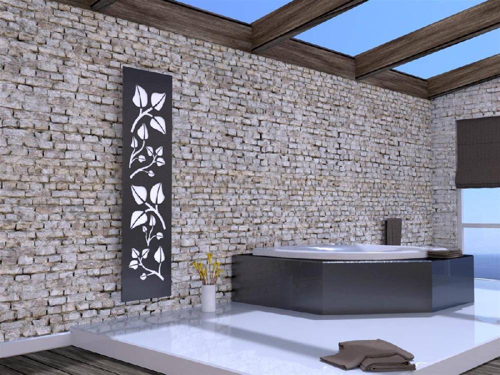 Szagato Badheizkörper mit LED Design Leaves 3 180x47cm 1118 W.anthrazit moon SZAGATO Designheizkörper Handtuchheizkörper mit Mittelanschluss Handtuchwärmer Tägliche Deals