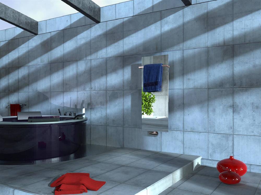 Szagato BADHEIZKÖRPER mit Spiegel Design Mirror 2 120x47cm 799 Watt Edelstahl +1 Halter 15mm SZAGATO Designheizkörper Handtuchheizkörper mit Mittelanschluss VIP-Rabatte