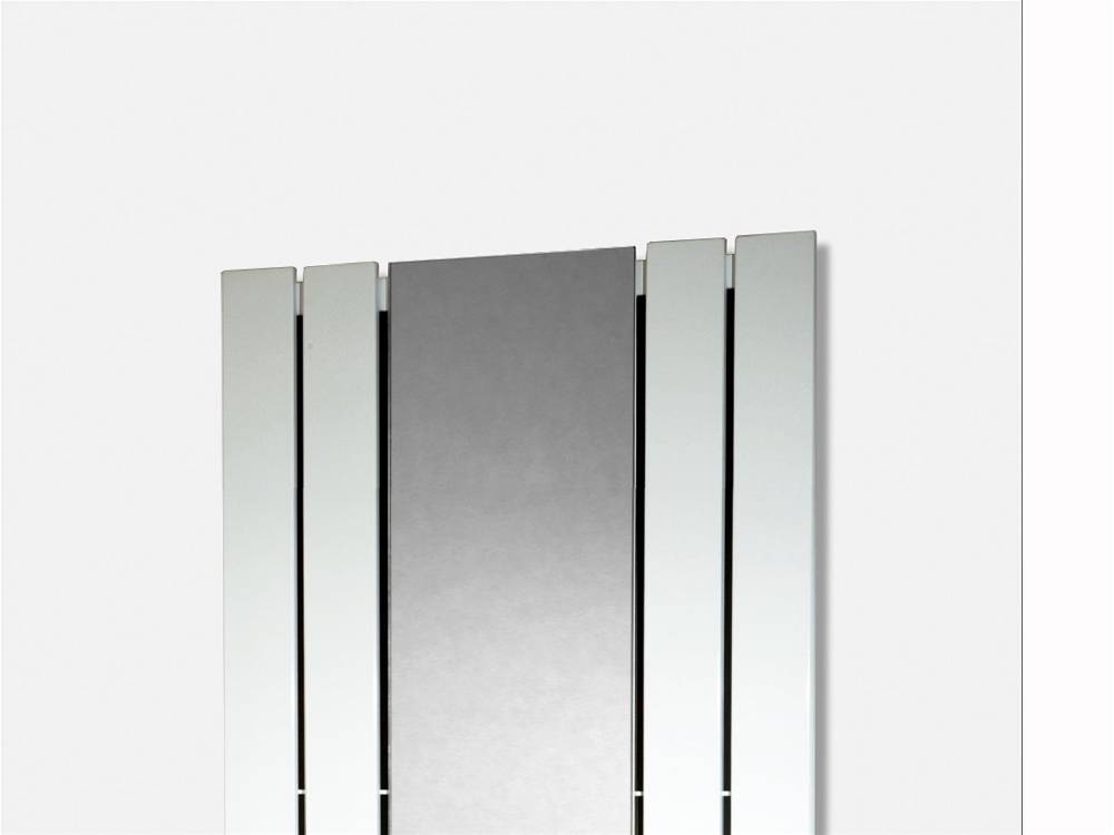 Szagato BADHEIZKÖRPER mit Spiegel Design Shanghai 3 180 x 55cm 819 Watt weiß SZAGATO Designheizkörper Handtuchheizkörper mit Mittelanschluss Handtuchwärmer Outlet