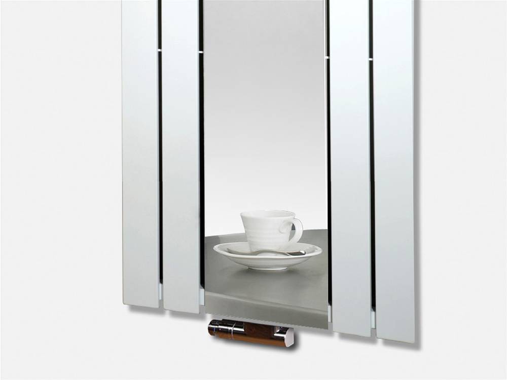 Szagato BADHEIZKÖRPER mit Spiegel Design Shanghai 3 180 x 55cm 819 Watt weiß SZAGATO Designheizkörper Handtuchheizkörper mit Mittelanschluss Handtuchwärmer Outlet