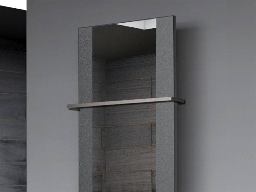 Szagato BADHEIZKÖRPER mit Spiegel Design Singapur 2 120x47cm 799 Watt anthrazit - moon (+1 Halter 15mm) SZAGATO Designheizkörper mit Mittelanschluss Verkauf