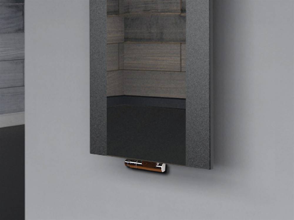 Szagato BADHEIZKÖRPER mit Spiegel Design Singapur 2 120x47cm 799 Watt anthrazit - moon (+1 Halter 15mm) SZAGATO Designheizkörper mit Mittelanschluss Verkauf