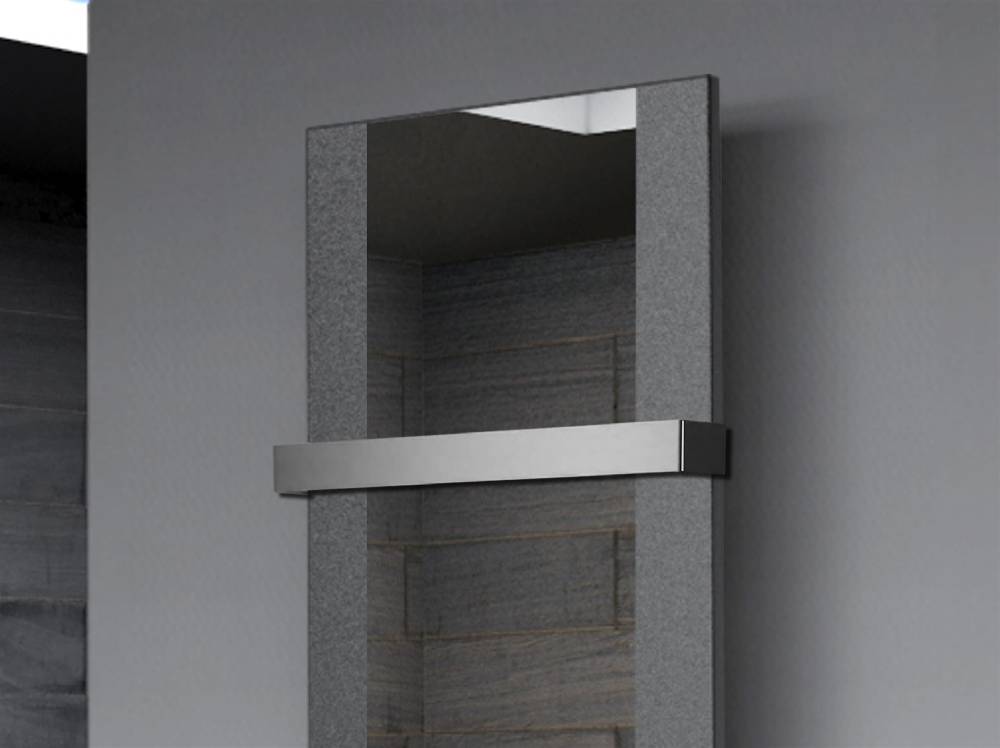 Szagato BADHEIZKÖRPER mit Spiegel Design Singapur 2 120x47cm 799 Watt anthrazit - moon +1 Halter 50mm SZAGATO Designheizkörper Mittelanschluss Handtuchwärmer Angebote