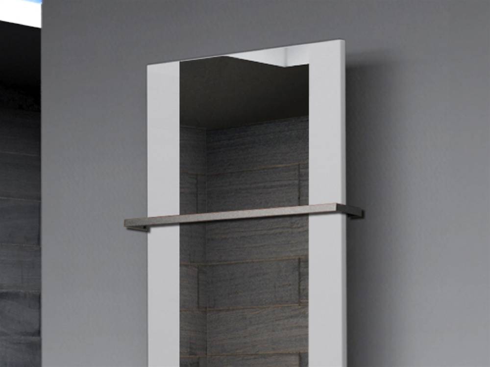 Szagato BADHEIZKÖRPER mit Spiegel Design Singapur 2 120x47cm 799 Watt weiß (+1 Halter 15mm) SZAGATO Designheizkörper Handtuchheizkörper mit Mittelanschluss Fabrikpreis