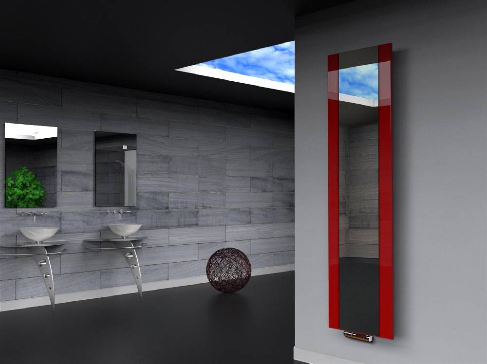 Szagato BADHEIZKÖRPER mit Spiegel Design Singapur 3 180x47cm 1118 Wat rot SZAGATO Designheizkörper Handtuchheizkörper mit Mittelanschluss Handtuchwärmer Günstig kaufen