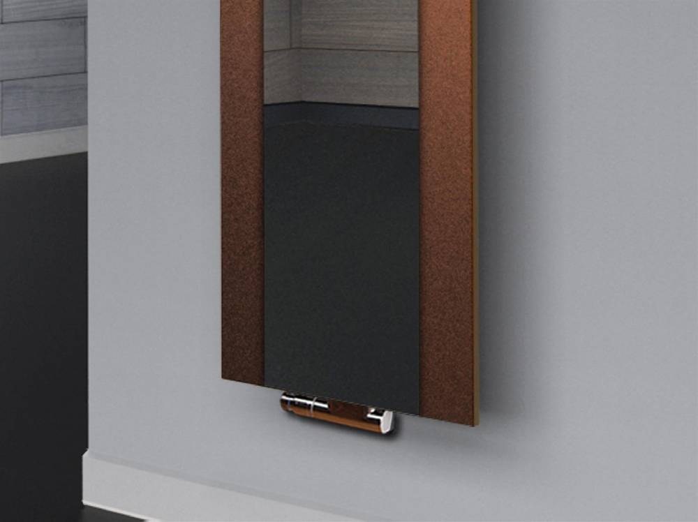 Szagato BADHEIZKÖRPER mit Spiegel Design Singapur 3 180x47cm 1118 Watt braun (+2 Halter 15mm) SZAGATO Designheizkörper mit Mittelanschluss Handtuchwärmer Begrenztes Angebot