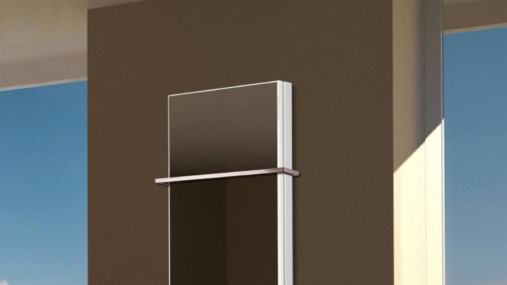 Szagato BADHEIZKÖRPER mit Spiegel Montevideo 5 120x47cm 1458 Watt Spiegel +1 Halter 15mm SZAGATO Designheizkörper Handtuchheizkörper mit Mittelanschluss Große Rabatte