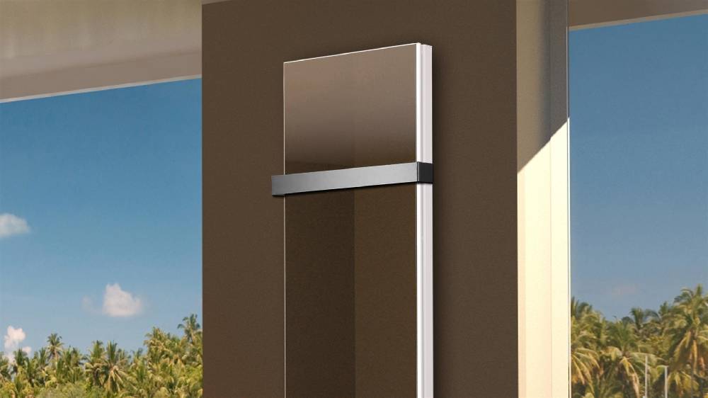 Szagato BADHEIZKÖRPER Spiegel Montevideo 6 180x47cm 1964 Watt Spiegel +1 Halter 50mm SZAGATO Designheizkörper Handtuchheizkörper mit Mittelanschluss Tägliche Deals