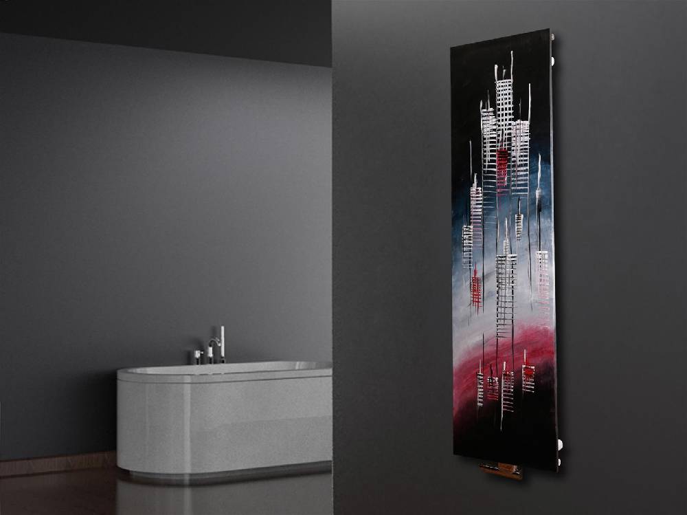 Szagato BADHEIZKÖRPER Vernissage Design 25 180x47cm 1118 Watt Acryl SZAGATO Designheizkörper Handtuchheizkörper mit Mittelanschluss Handtuchwärmer