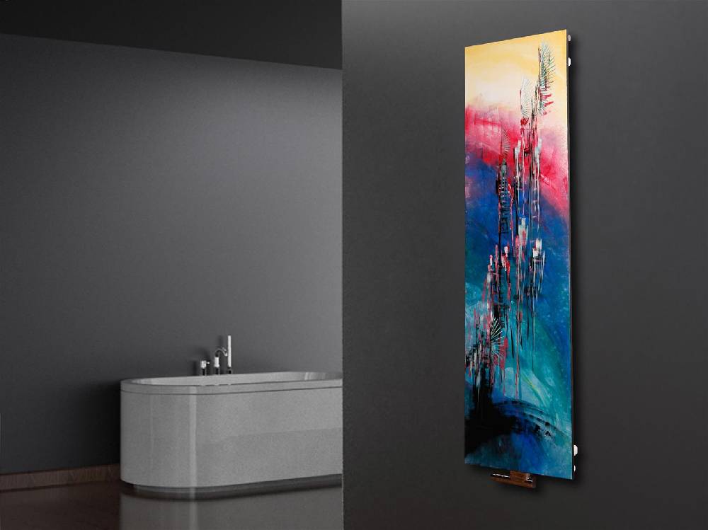 Szagato BADHEIZKÖRPER Vernissage Design 30 180x47cm 1118 Watt Acryl SZAGATO Designheizkörper Handtuchheizkörper mit Mittelanschluss Handtuchwärmer