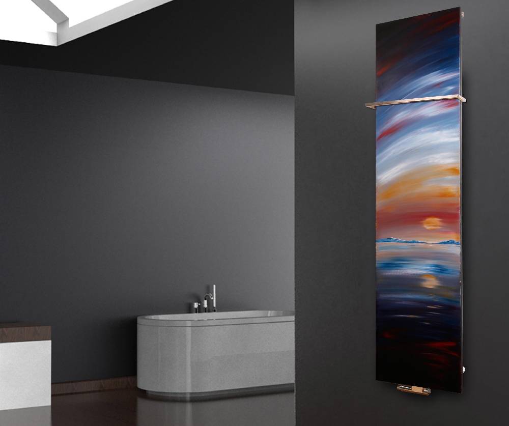 Szagato BADHEIZKÖRPER Vernissage Design 34 180x47cm 1118 Watt Acryl (+1 Halter 15mm) SZAGATO Designheizkörper Handtuchheizkörper mit Mittelanschluss