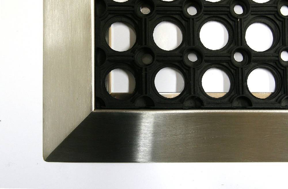 Szagato Edelstahlrahmen mit Fußmatte Ringgummi 130x90cm SZAGATO Made in Germany Schuhabstreifer Edelstahl außen Schmutzfangmatte Fußabtreter 50% Rabatt mit kostenlosem Versand