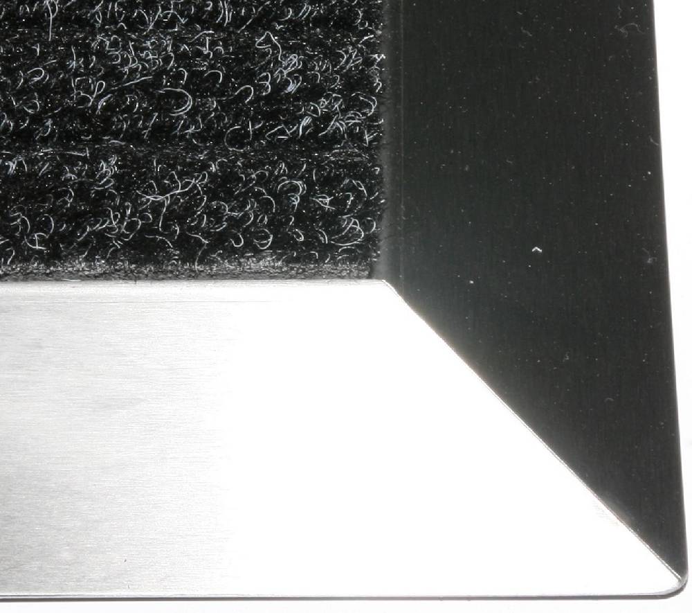 Szagato Edelstahlrahmen mit Fußmatte Ripps 70x50cm SZAGATO Made in Germany Schuhabstreifer Edelstahl außen Schmutzfangmatte Fußabtreter Schmutzmatte Speichern exportieren