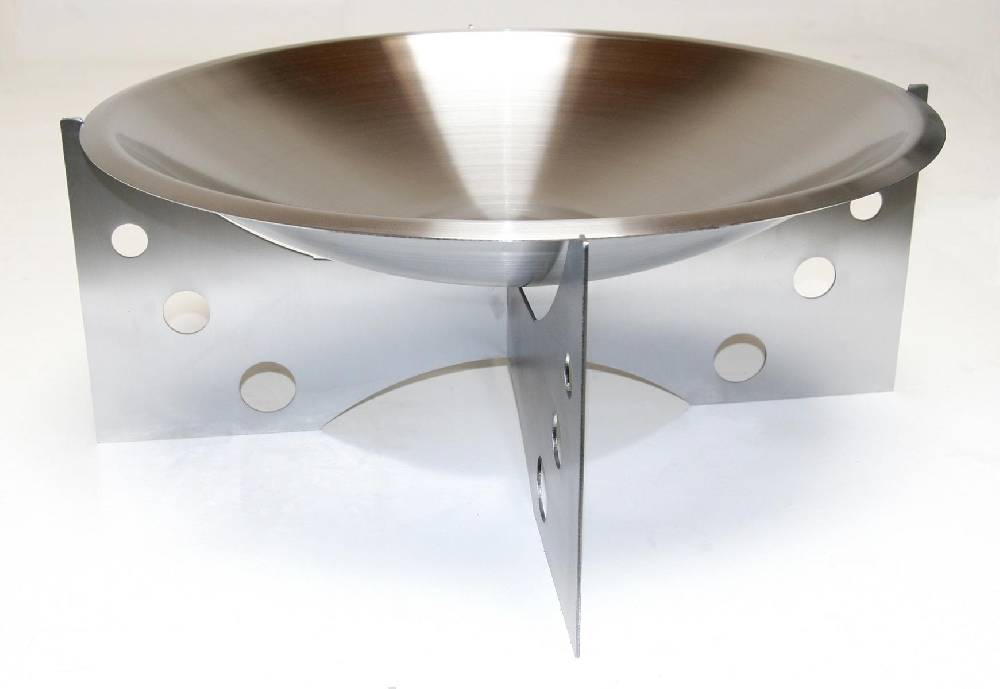 Szagato Feuerschale Garten aus Edelstahl ØxH 70x30cm Design 1 SZAGATO Feuerschale für den Garten Feuerschale outdoor Grillschale Grillkorb 70cm groß