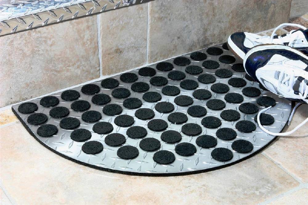 Szagato Fußmatte ALUMINIUM SZAGATO 60x40cm halbrund matt SZAGATO Made in Germany Fussmatte Alu Aluminium Fussmatte außen Schuhabstreifer Fussabtreter Online